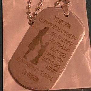 To my Son Necklace/Dog tag